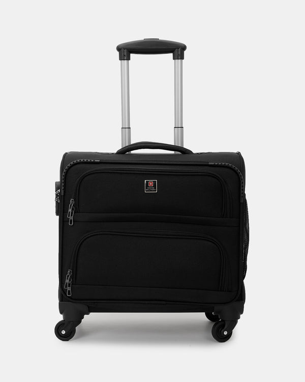 Cosmos Supreme Collection Laptop Travel Overnighter Trolley, Black