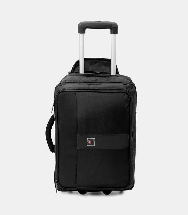 Valise Laptop Trolley Briefcase Cum Backpack ( With Rain Cover ) I Black