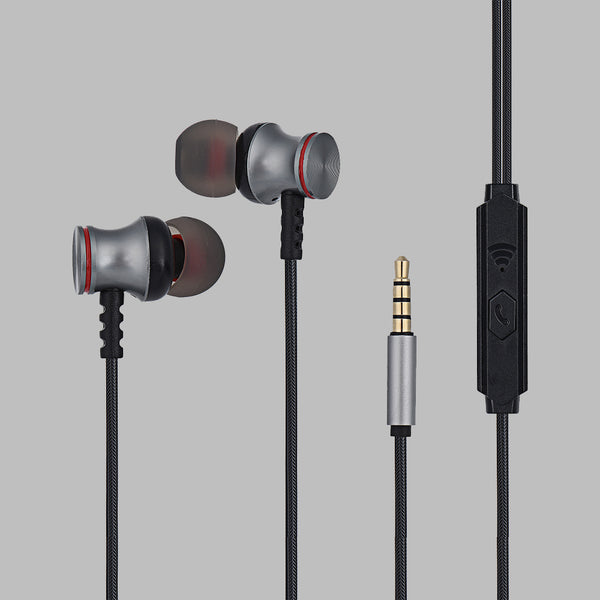 Earphones With 1.2m Cable & 3.5mm Aux Jack, Black | TREBBO15