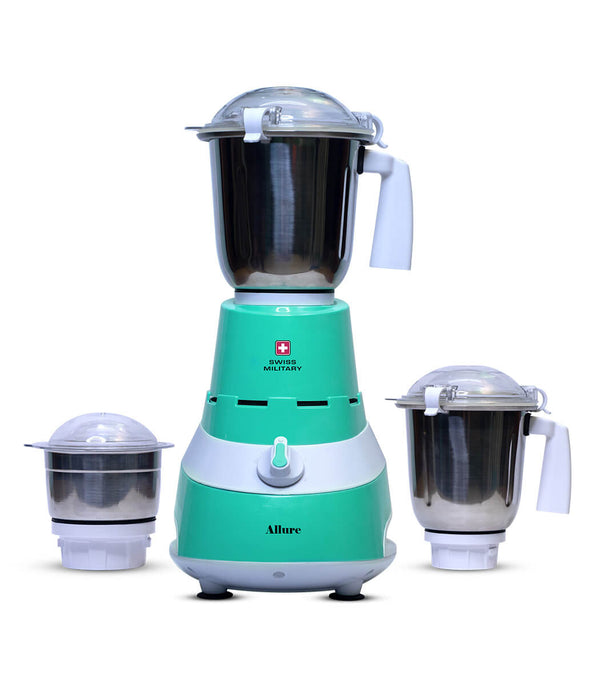 Allure Mixer Grinder With 3 Jars &amp; Spill Proof Lids, 750 Watts | MG01