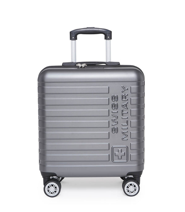 Dapper Hard Trolley Overnighter With 8 Wheels, Grey | OVER1001