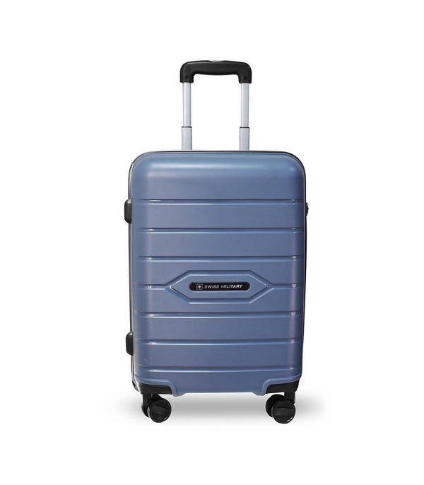 Hard Trolley 55 cm Cabin Bag With 8 Wheels &amp; 3 Dial Lock, Blue | HTL93