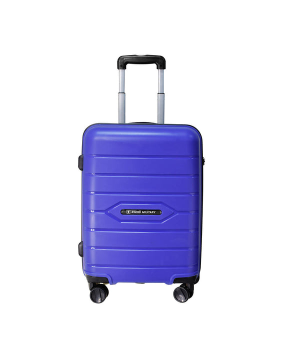 Hard Trolley 55 cm Cabin Bag With 8 Wheels &amp; 3 Dial Lock, Blue | HTL94