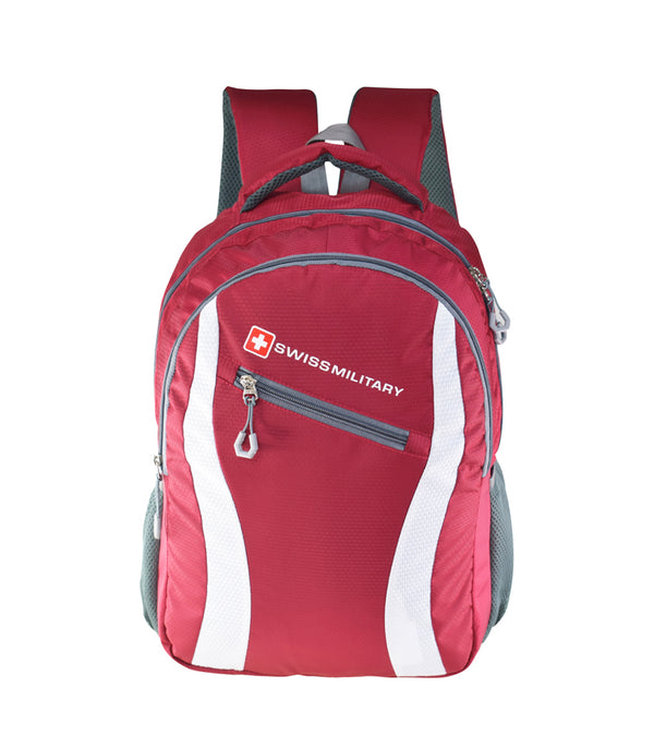 Laptop Backpack With Quick Access Pocket, Polyester, Red | LBP86