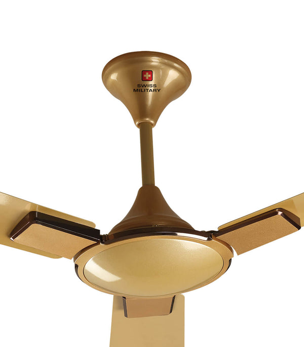 Laventer Ceiling Fan With Anti-Dust Coating, Gold/Black