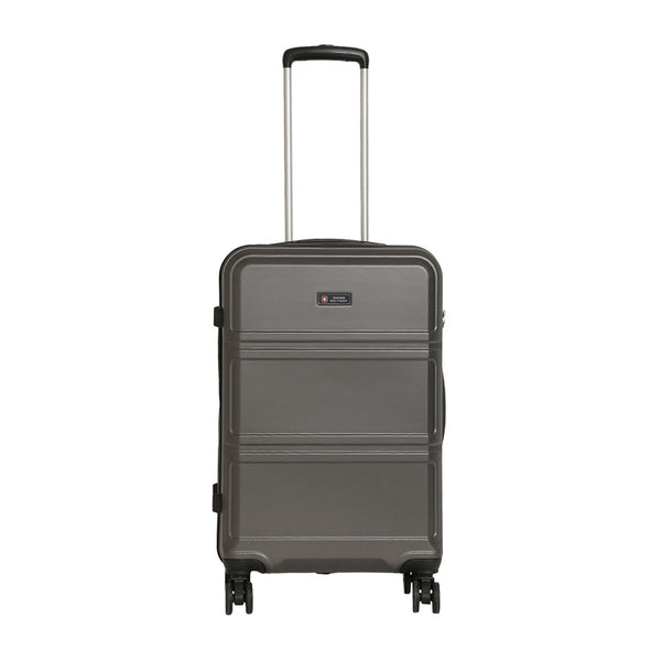 Swiss Military MAGNATE Hard-Sided Luggage Trolley Bag | Grey | Lightweight | Water-Resistant | Combination Lock | 20 Inch | SM002HTB