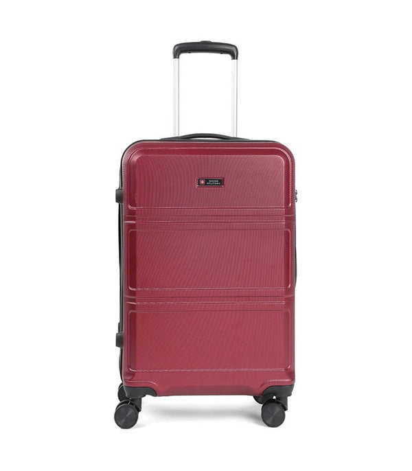 Swiss Military MAGNATE Hard-Sided Luggage Trolley Bag | Red | Lightweight | Water-Resistant | Combination Lock | 28 Inch | SM002HTB