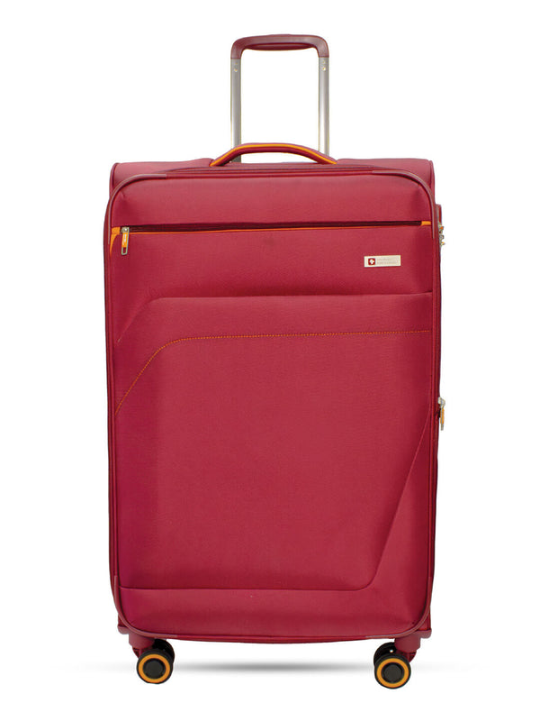 Mercury Soft Trolley Bag With 8 Wheels & TSA Lock, Red