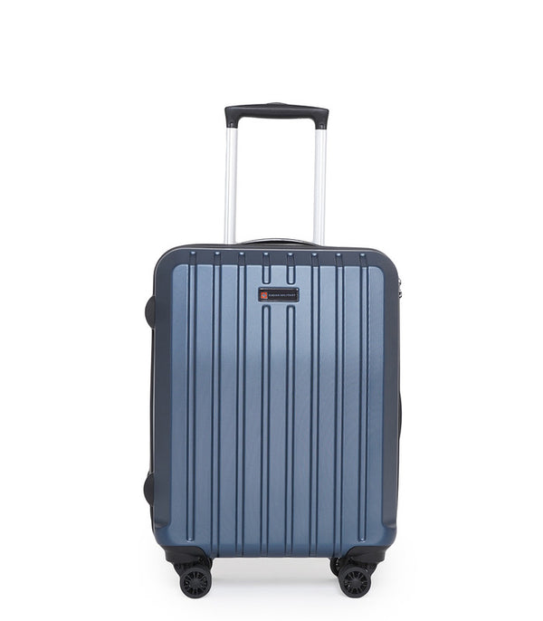 Swiss Military PHANTOM Blue Hard-Sided Luggage Trolley Bag | Fixed Combination Lock | Polycarbonate | Zipper Divider | Lightweight | 20 inch