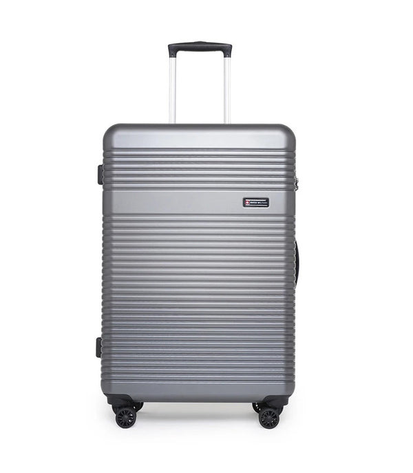 Swiss Military Large Check-in Suitcase (75 cm) 4 Wheels - Hard Top Anti Scratch Trolley - Grey