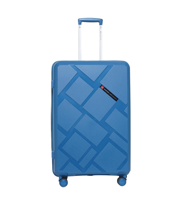 Swiss Military Star Navy Blue PP Hard Sided 8 Wheels with 360 Degree Rotation Check in Luggage/Suitcase/Trolley Bag